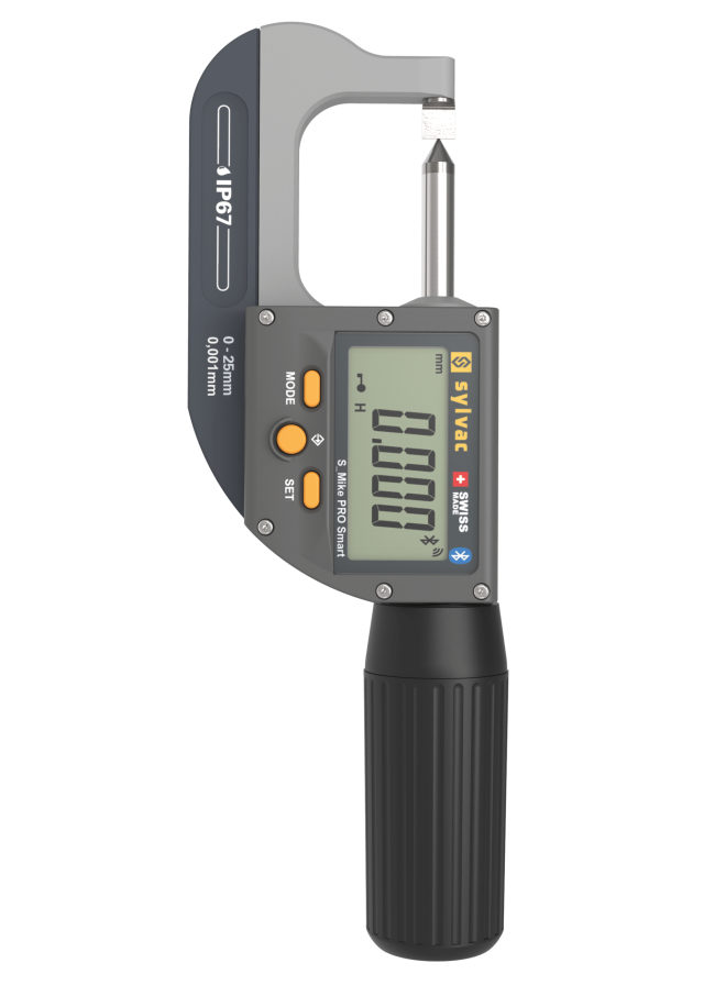 Mikrometer S_Mike PRO kniv/konus for kabelkrymping fra Sylvac