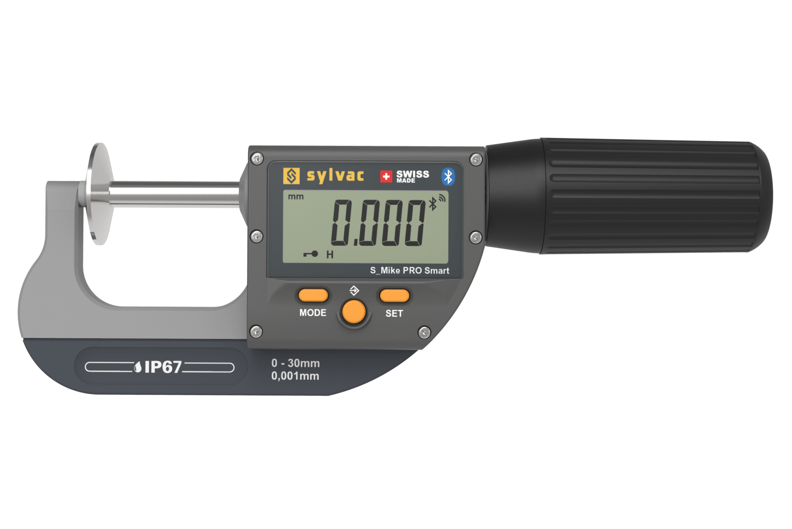 Mikrometer S_Mike PRO med tallerkenformede målekjever fra Sylvac
